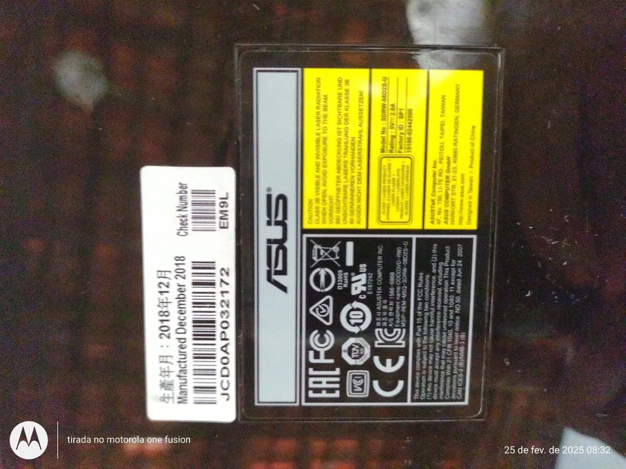 Gravador/ leitor de DVD/cd Externo ASUS - Foto 3