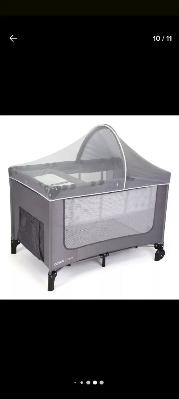 Berço portátil para bebê com mosquiteiro