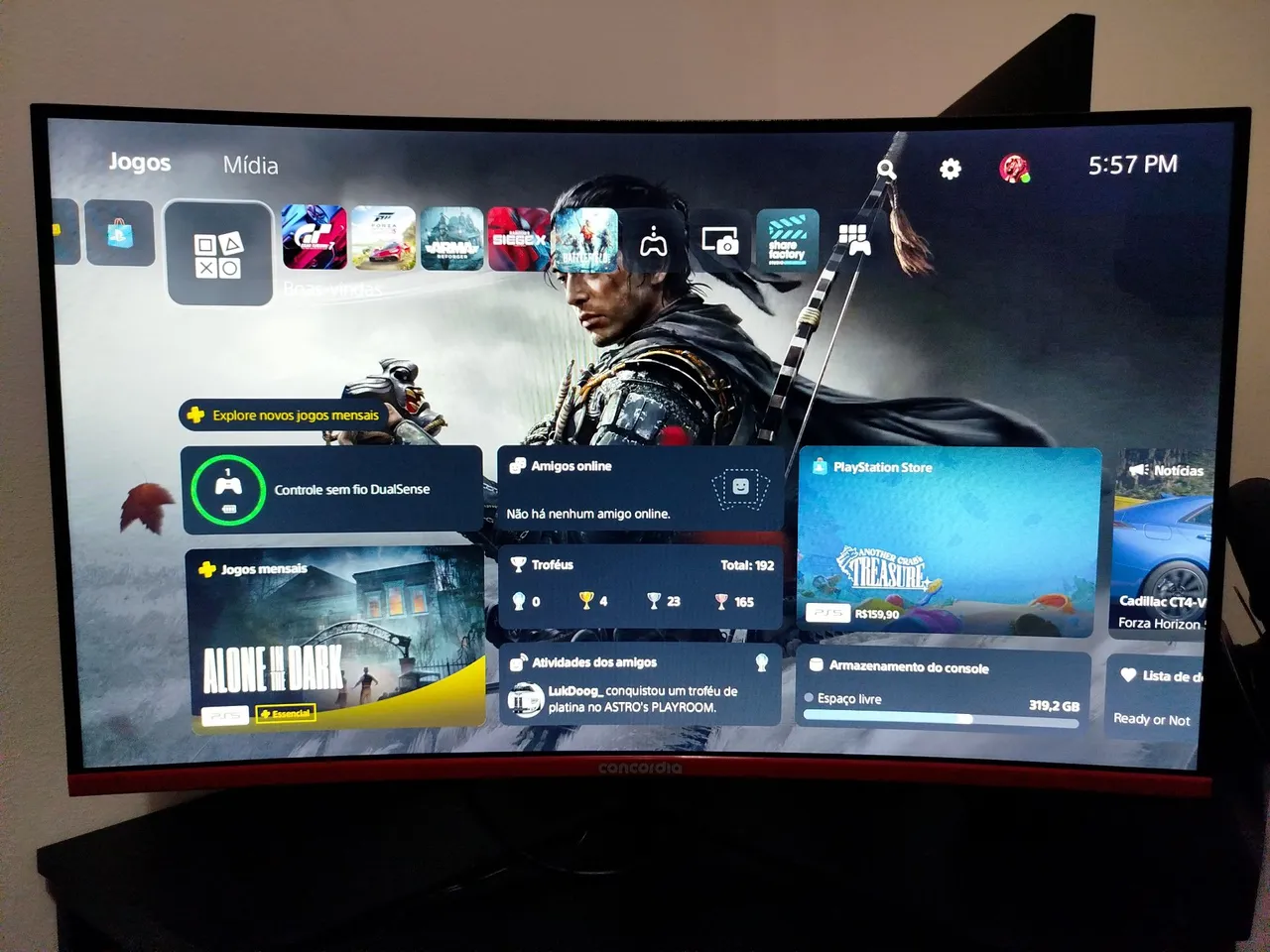 Monitor Gamer Curvo Concordia 27 polegadas 