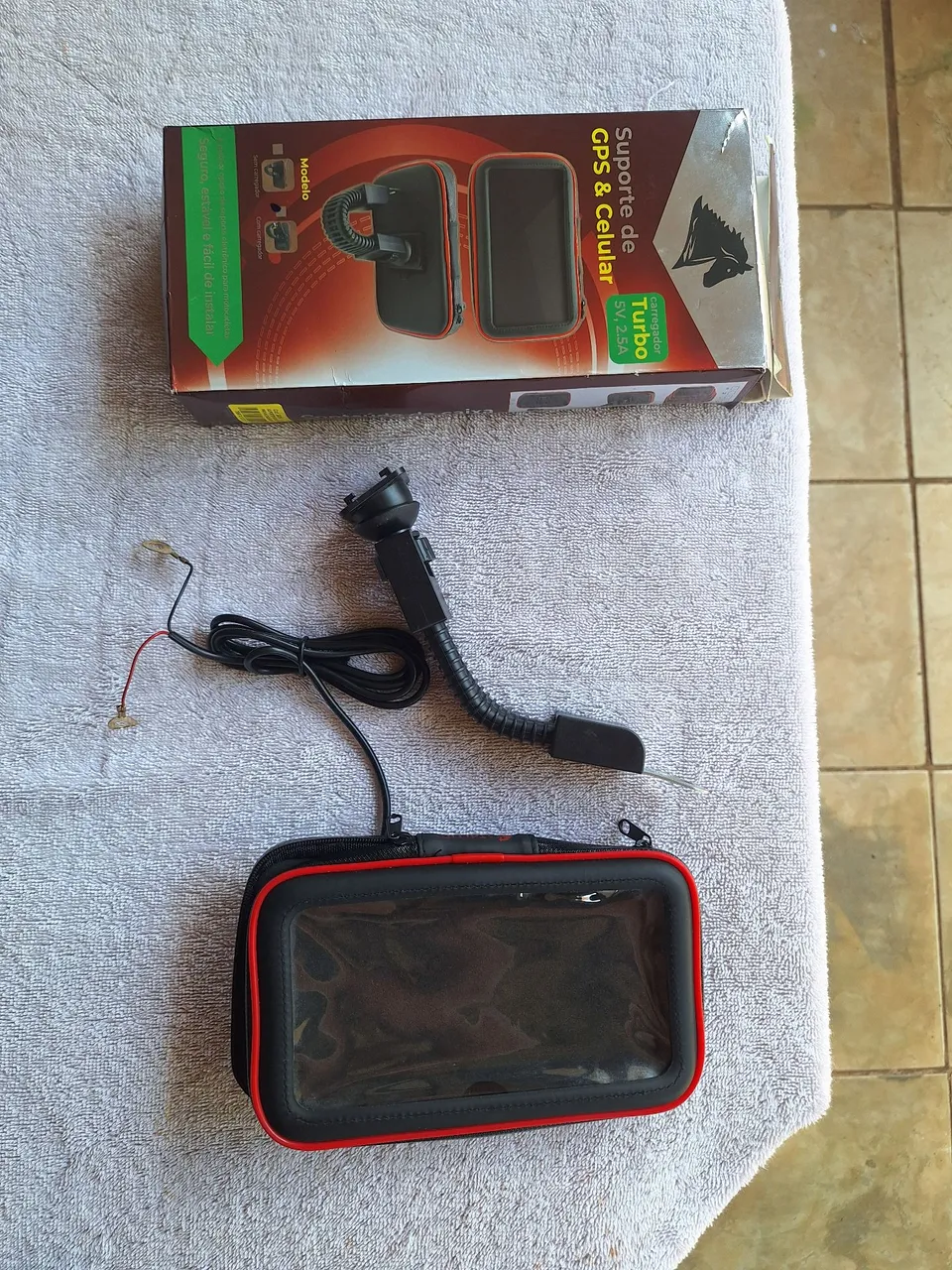 Suporte para GPS e Celular para Moto com Carregador