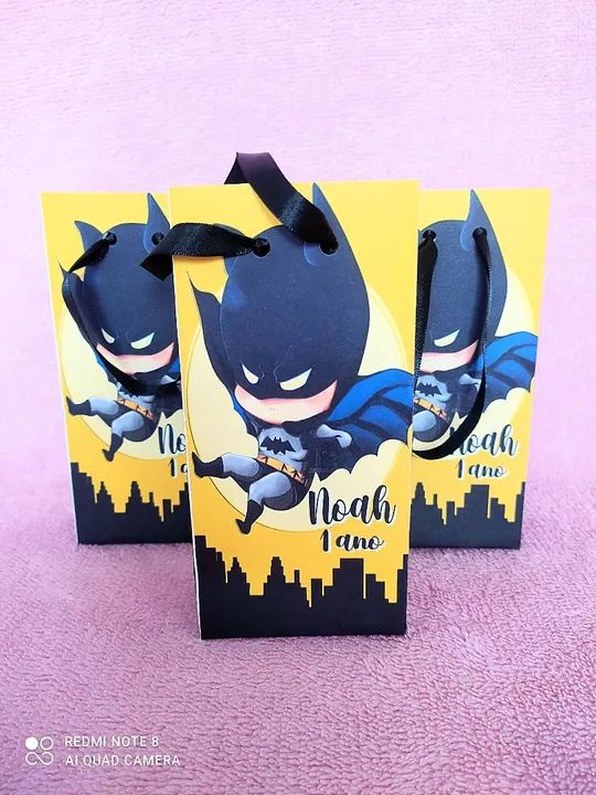 Caixinhas e sacolinhas Batman Baby personalizados pra festa  - Foto 2