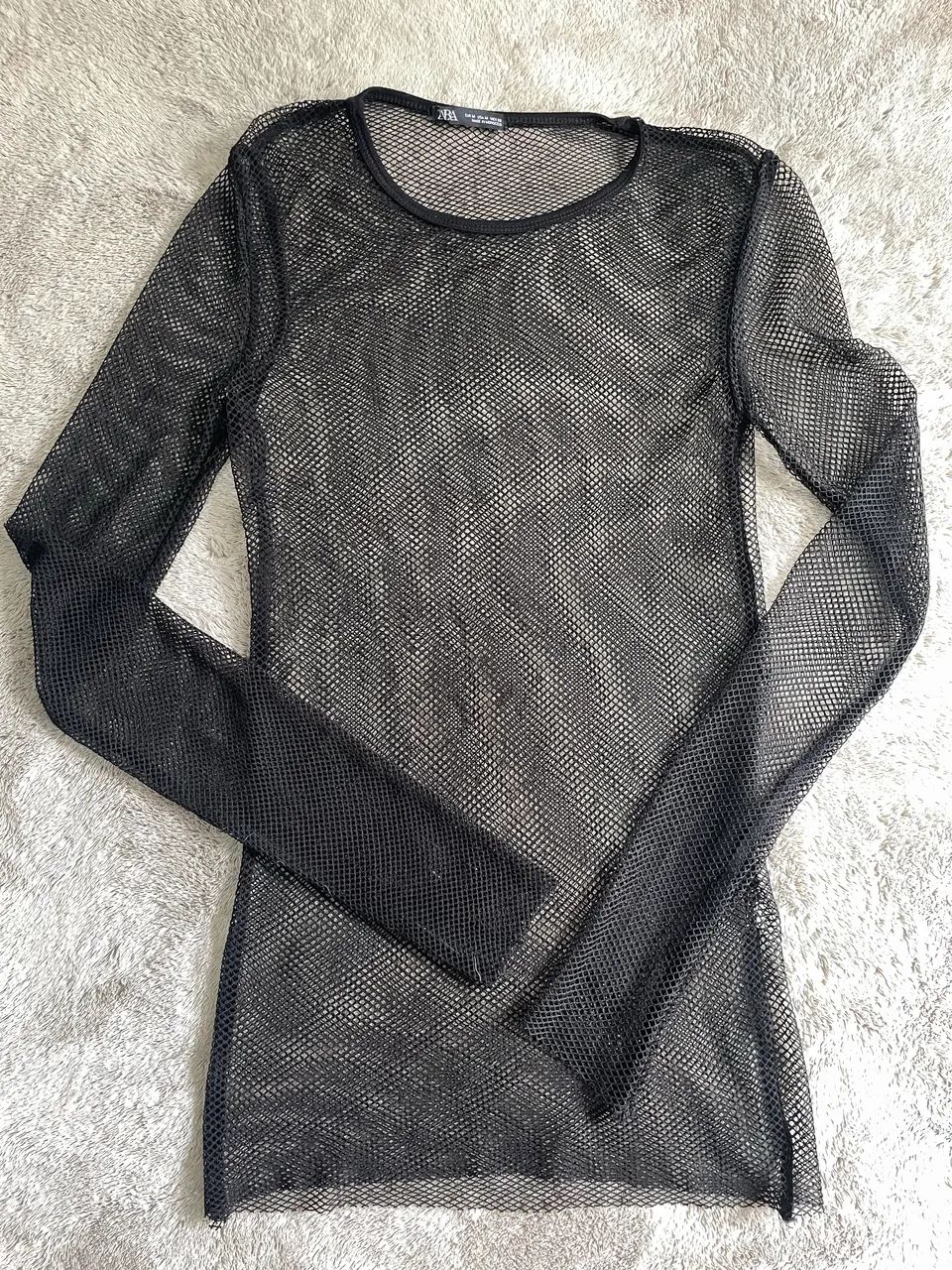 blusa manga longa arrastão zara