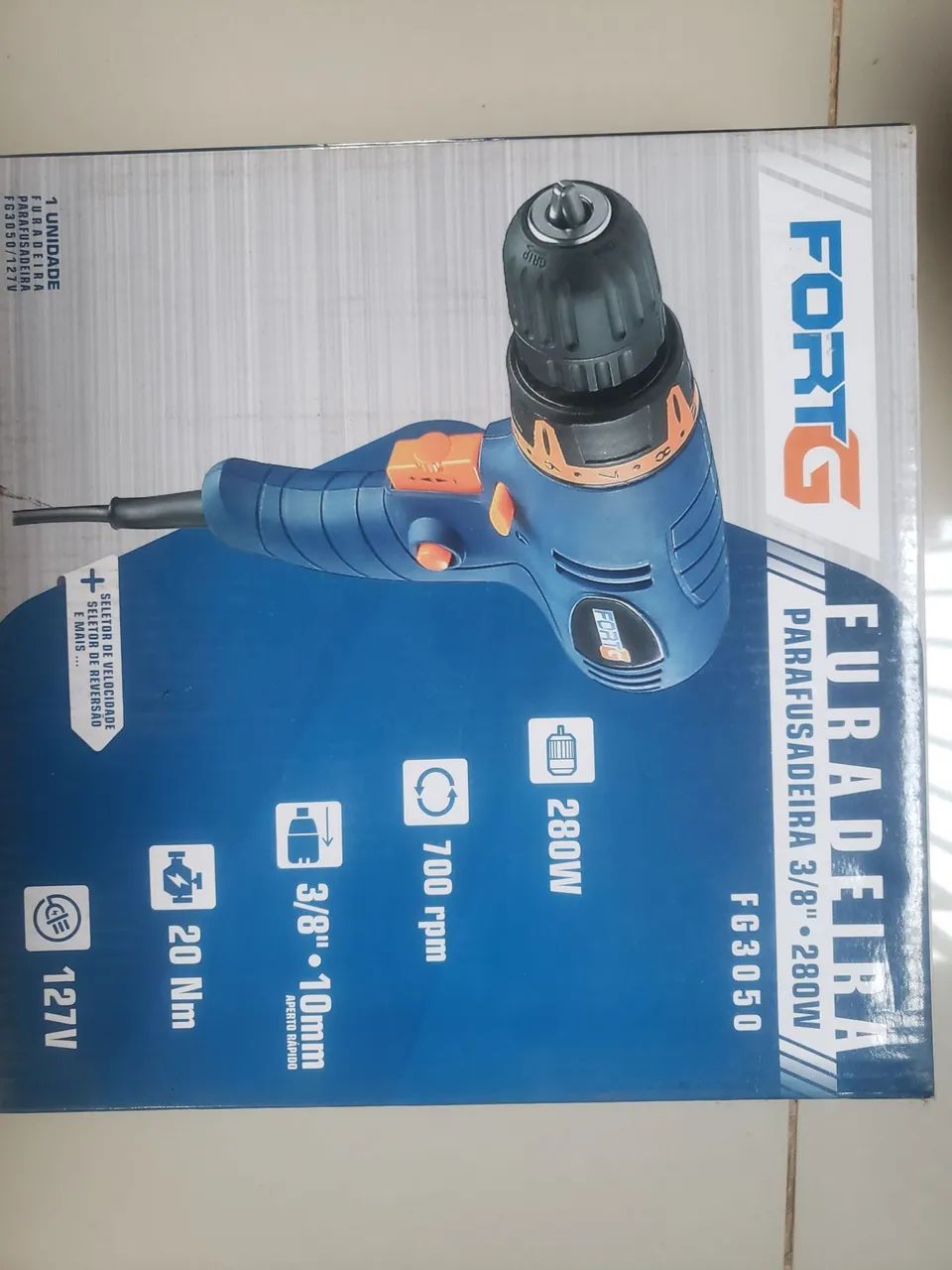 Furadeira e Parafusadeira Fortg 3/8'' 280W - FG3050