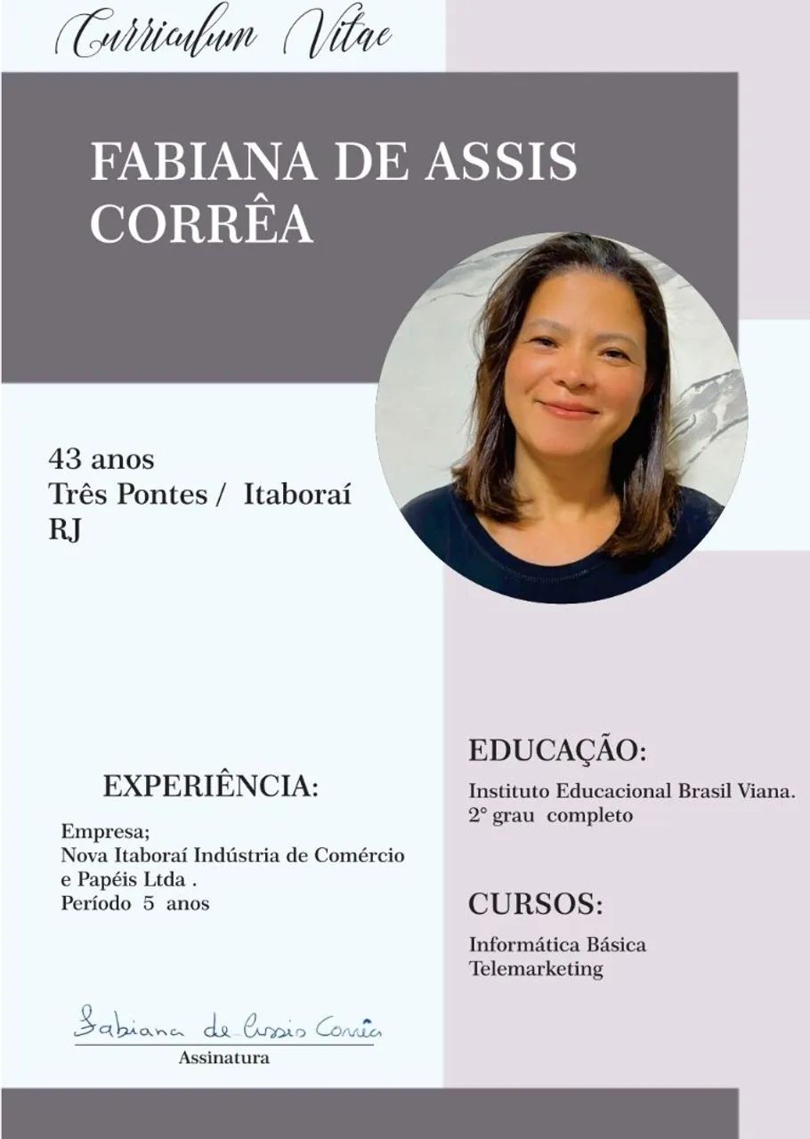 Criamos currículos mais profissionais e caricaturas