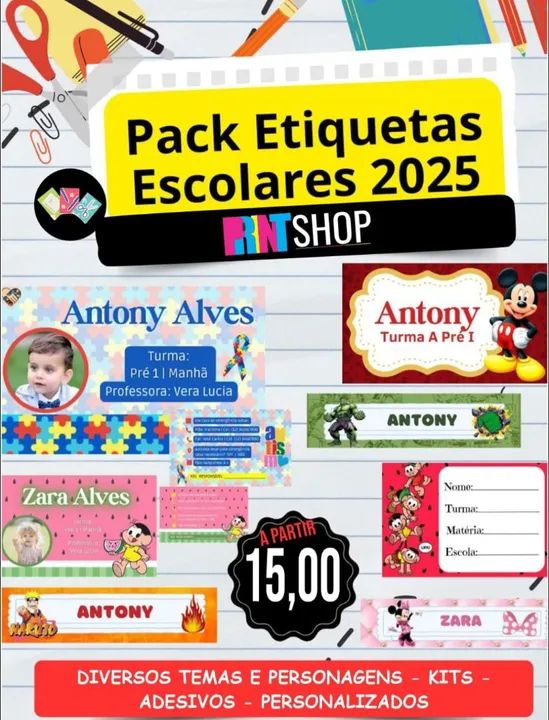 Customized School Labels 2025