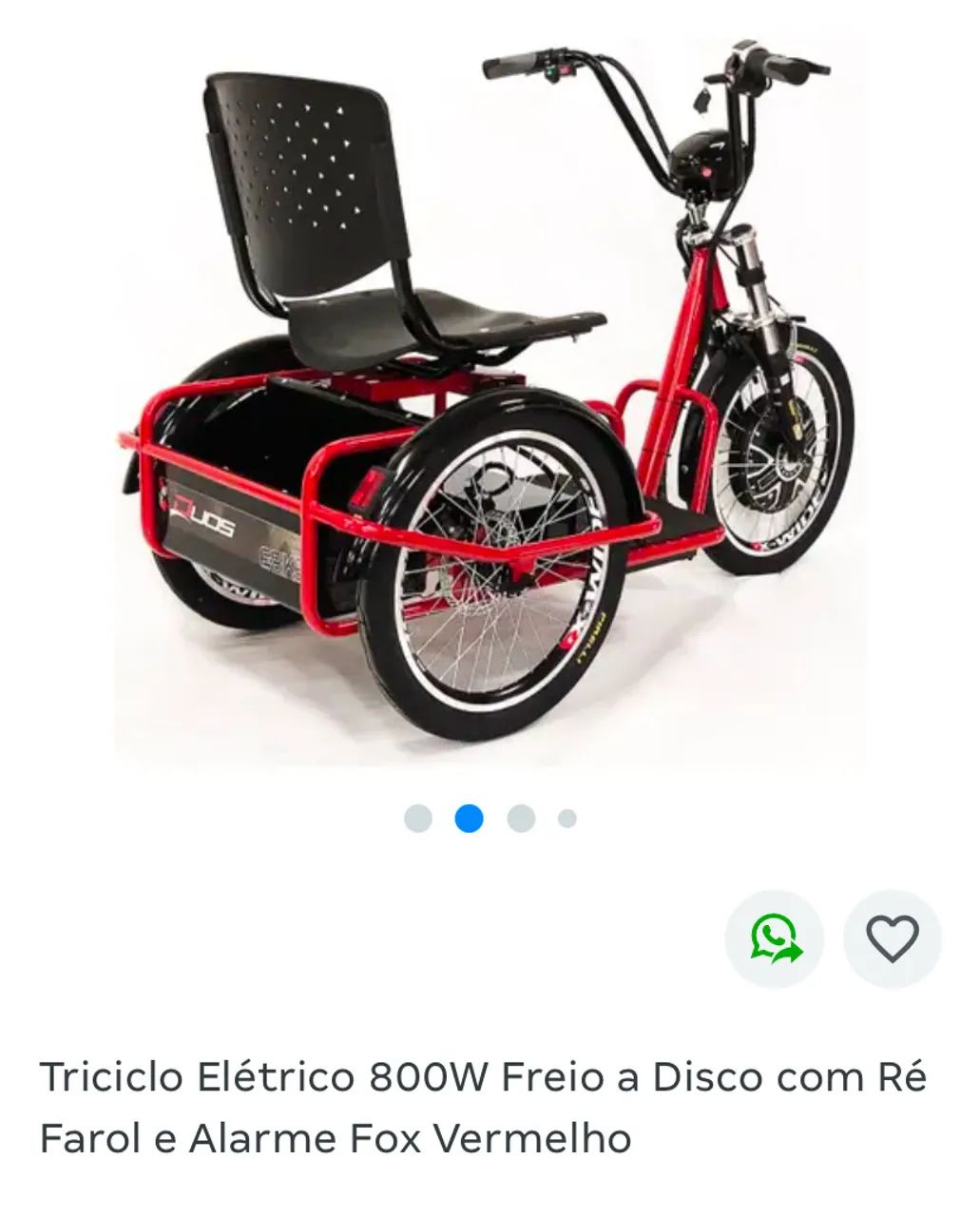 Tricicolo elétrico 800W