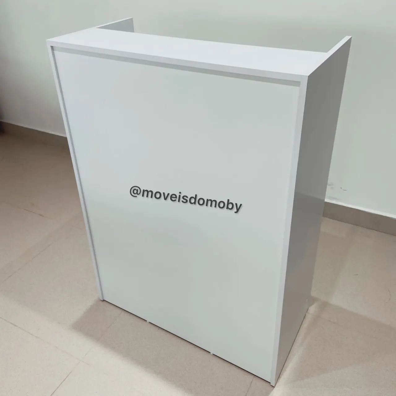 Balcão em MDF Branco com Gaveta para caixa ou recepção  - Foto 4