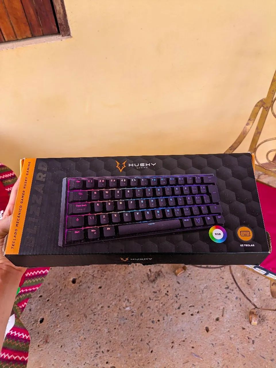 Teclado gamer husky blizzard ABNT2 preto tamanho 60%