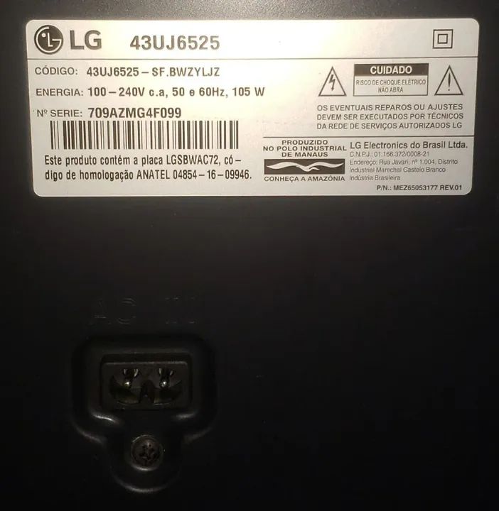 TV LG 43 polegadas smartv 4K para conserto ou retirada de peças - Foto 3
