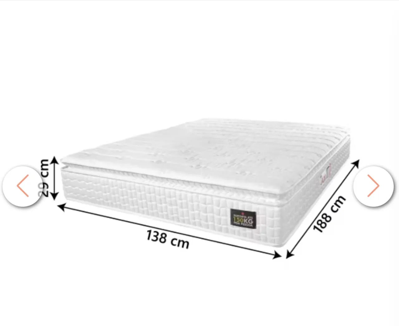 Colchão Box Pillow Top 150kg - Conforto e Qualidade - Foto 2