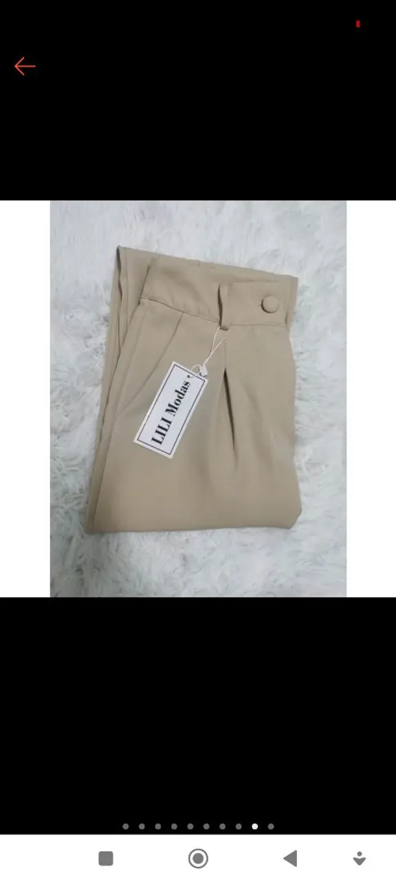 Calça Modelo Cenoura Alfaiataria Cor Bege - Tamanho M