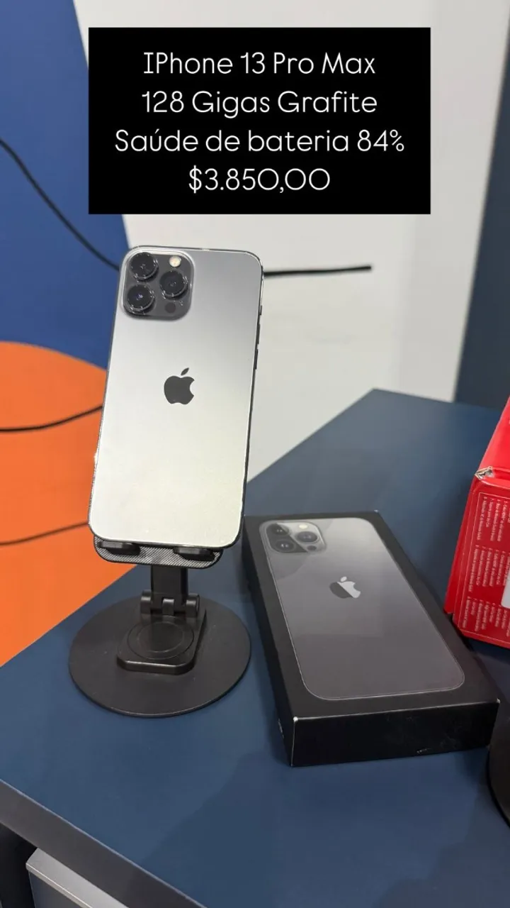 iPhone 13 Pro 128GB グラファイト 美品 バッテリー86% iPhone 13 Pro 128GB Grafite Saúde de bateria 86% R$ 3.450,00 Semi
