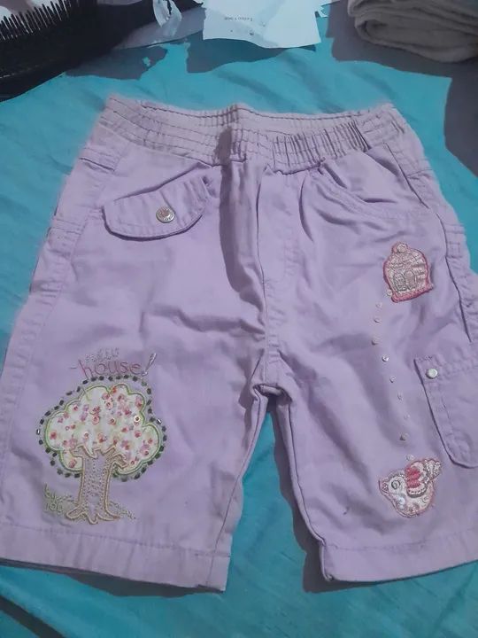 Shortinho Infantil Menina - Tamanho  -  Rosa Claro