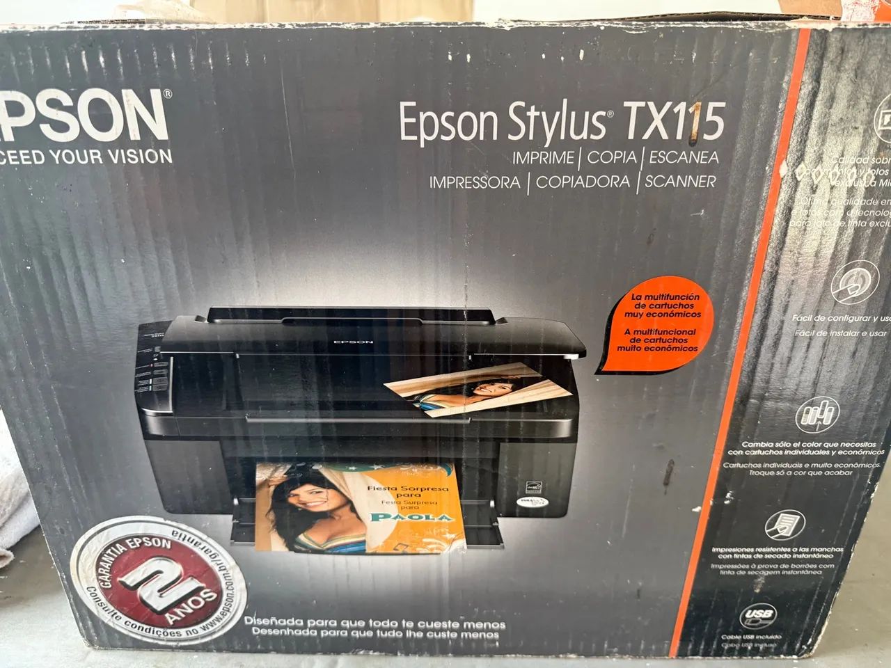 Epson Stylus TX115 - Impressora/ RETIRADA DE PEÇAS 