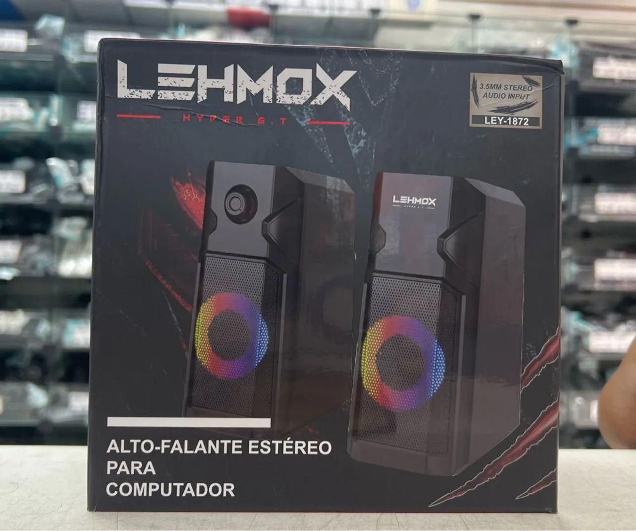 Caixa de som para PC Notebook Gamer Led RGB