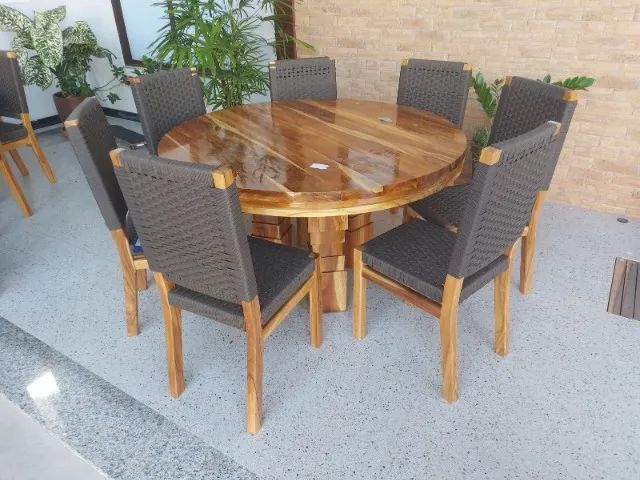 Oferta do Dia!! Mesa de Jantar em Madeira para Transforma seu Ambiente.