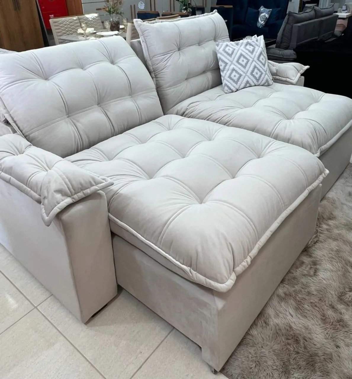 Sofá Modular Confortável e Moderno molas espirais 240 cm !! 61tt6 - Foto 4