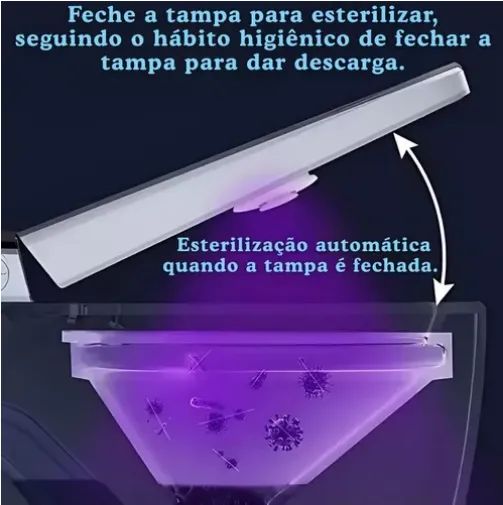 Esterilizador De Lâmpada UV Sanitária Desodorização Luz Germicida USB Recarregável z927 - Foto 2