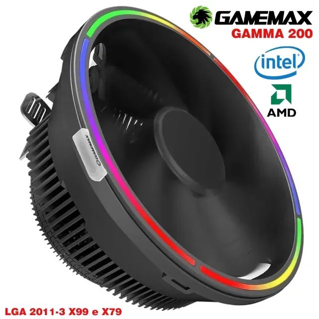 Cooler GameMax Gamma 200 Cor do LED RGB Conector 4 Pinos PWM LGA 2011-3 e vários outros