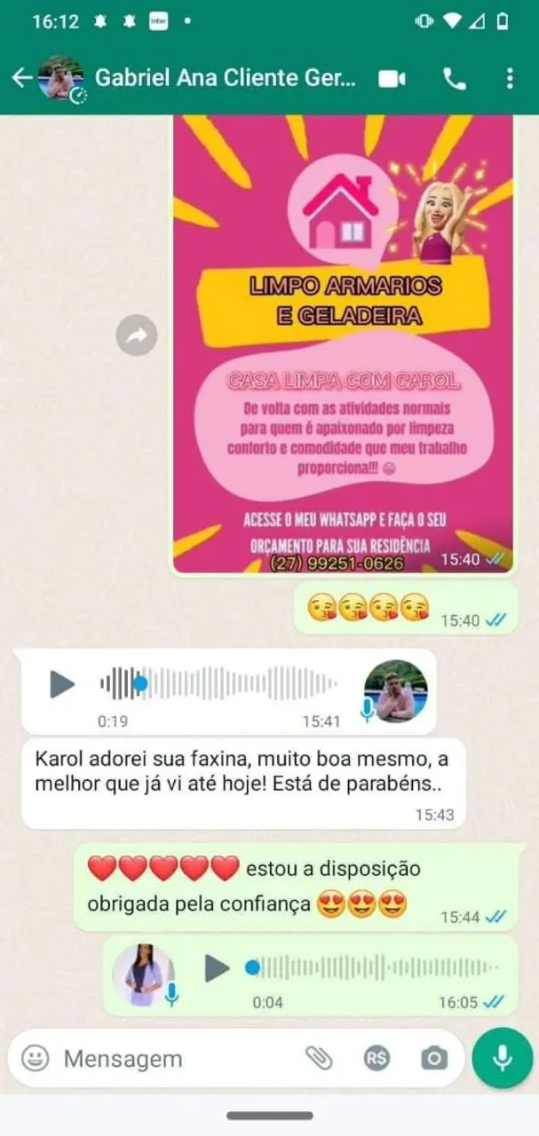 Faço faxinas limpo armários e geladeira
