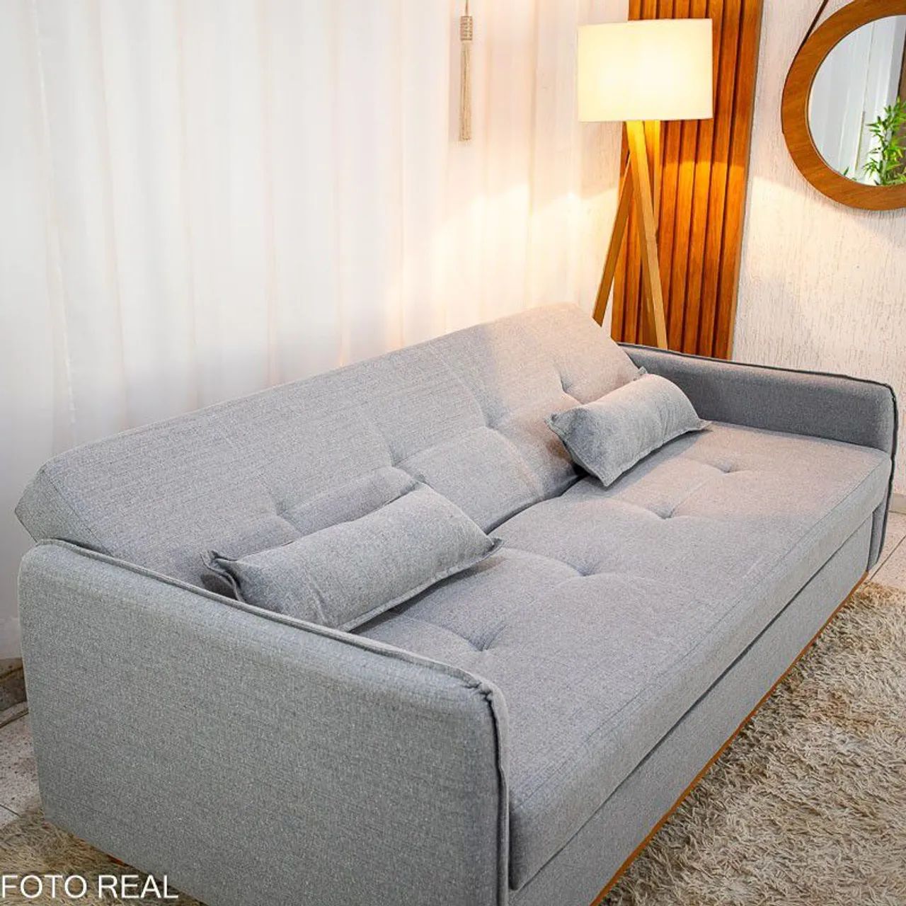 SOFÁ MULTIFUNCIONAL COM BAÚ E FUNÇÃO CAMA ALTA QUALIDADE E ELEGÂNCIA SURPREENDA-SE!! UWTRU - Foto 2