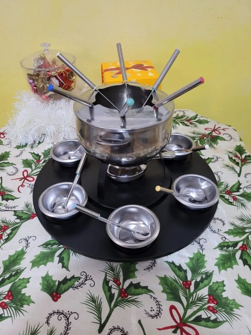 Aparelho de Fondue Inox - Completo Ótimo Estado