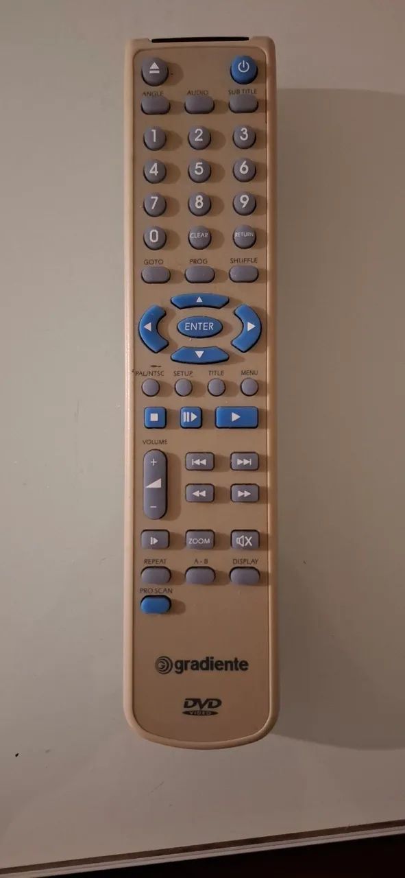 Controle remoto DVD Gradiente 