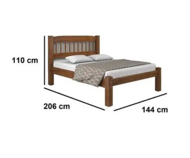 Cama Casal Nova Madeira maciça Nova fazemos entrega - Foto 2
