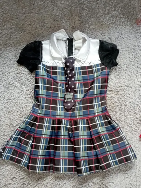 Vestido Infantil Monster High da Frankie - Tamanho 4 a 7 anos
