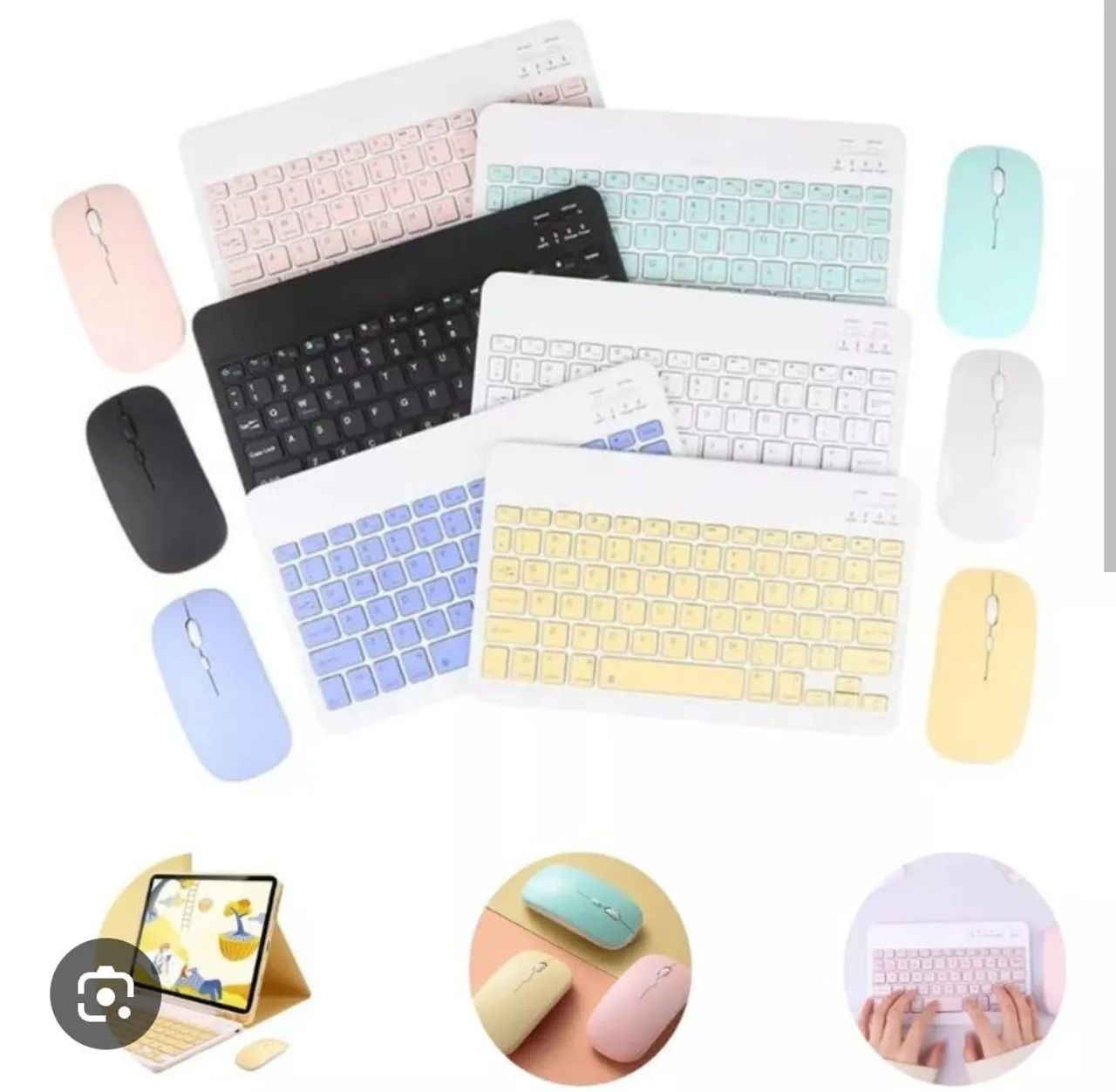 Kit Teclado e Mouse Sem Fio - 4 Opções de Cores - Foto 2