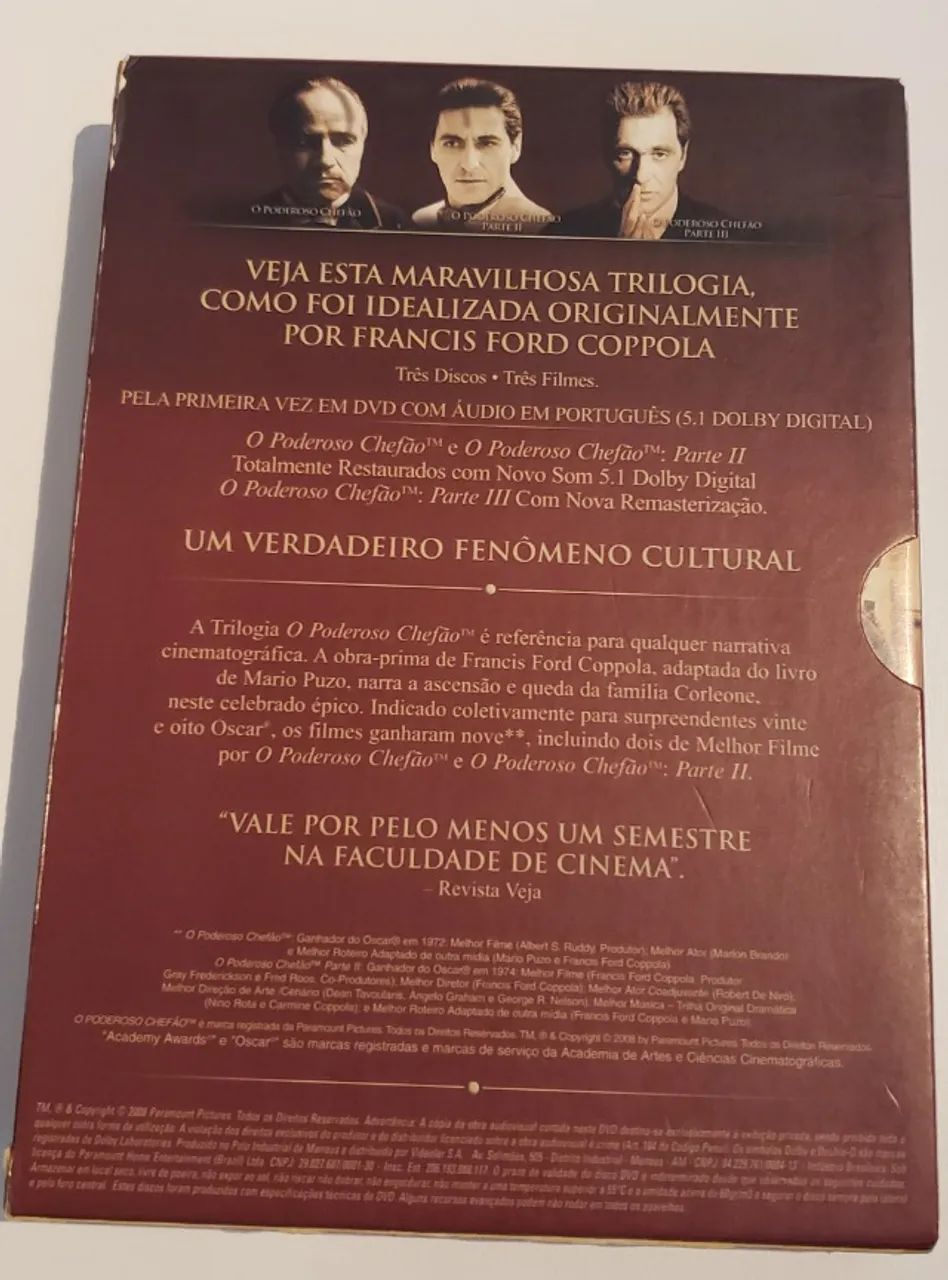 Box Trilogia de DVDs O Poderoso Chefão - Foto 3
