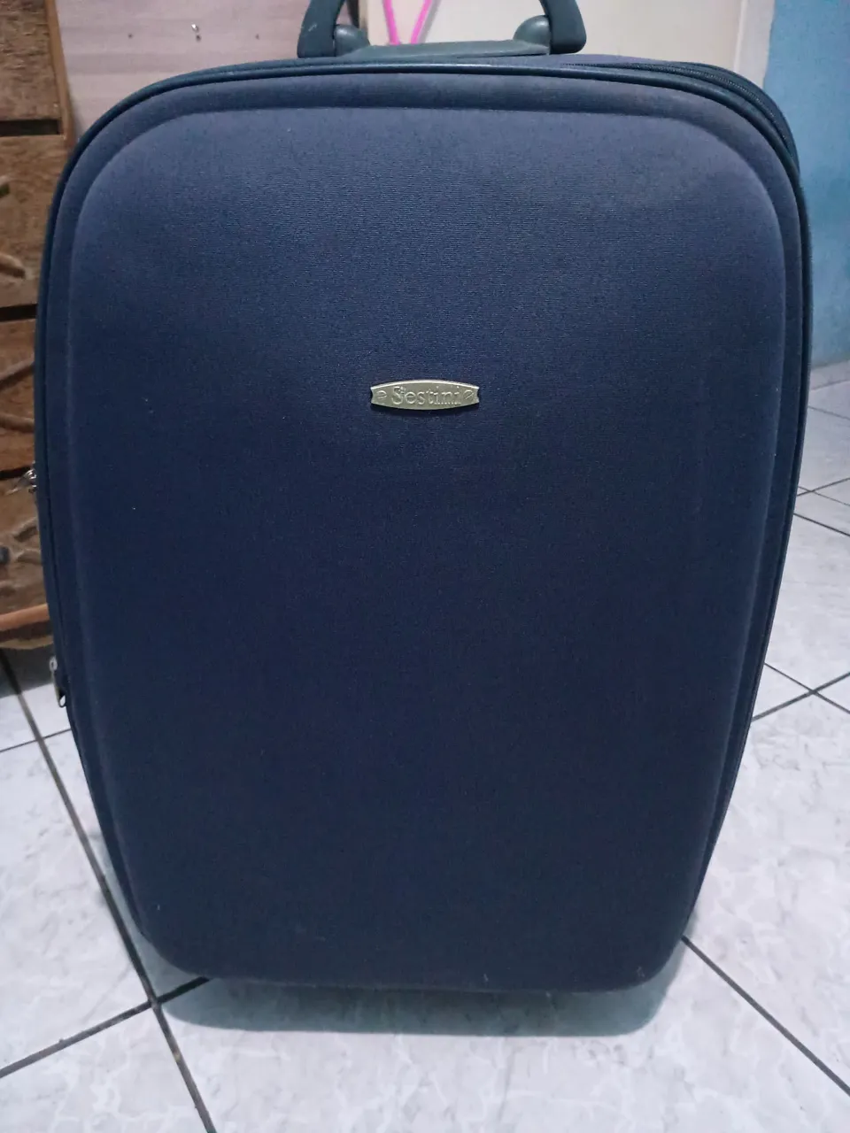 Mala Sestini Azul - Perfeita para Viagens!