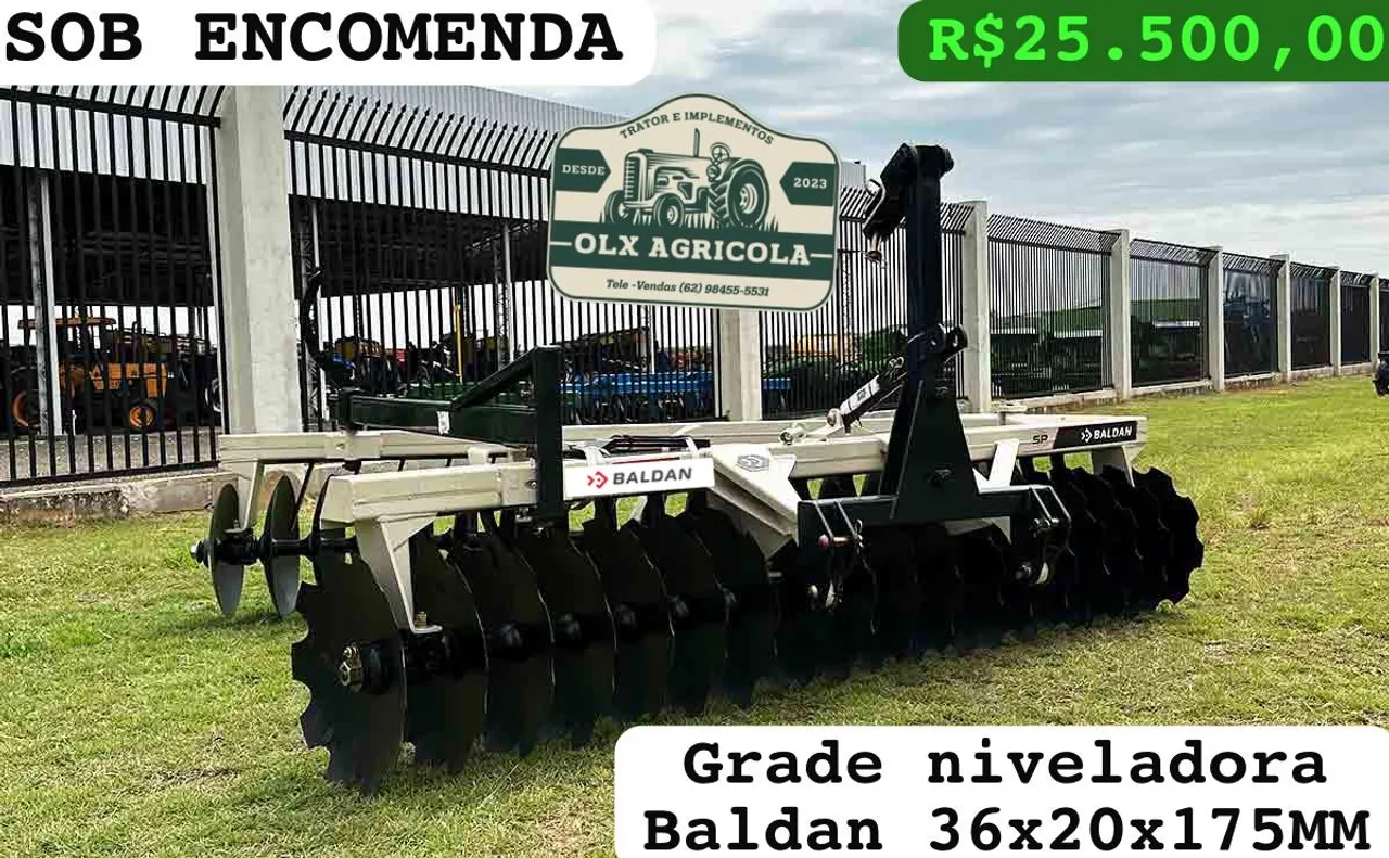 Grade Niveladora Baldan 36x20x175MM NOVA