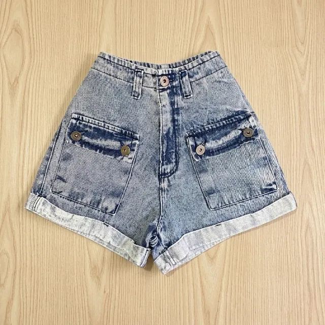 Short Jeans Lavagem Azul Clara 36