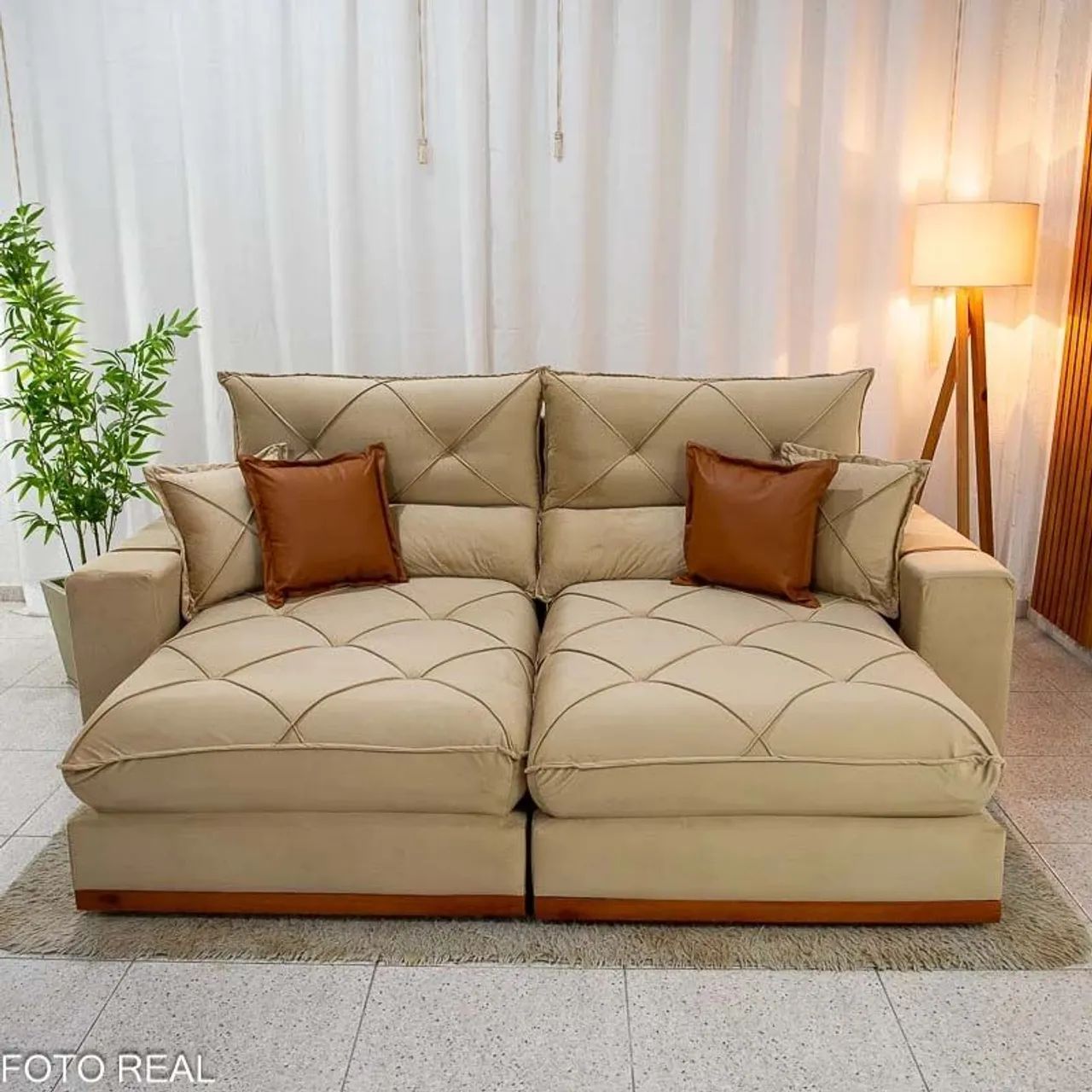 Sofa retrátil e reclinável 2,50m D33 Pillow Top 25cm - Foto 4