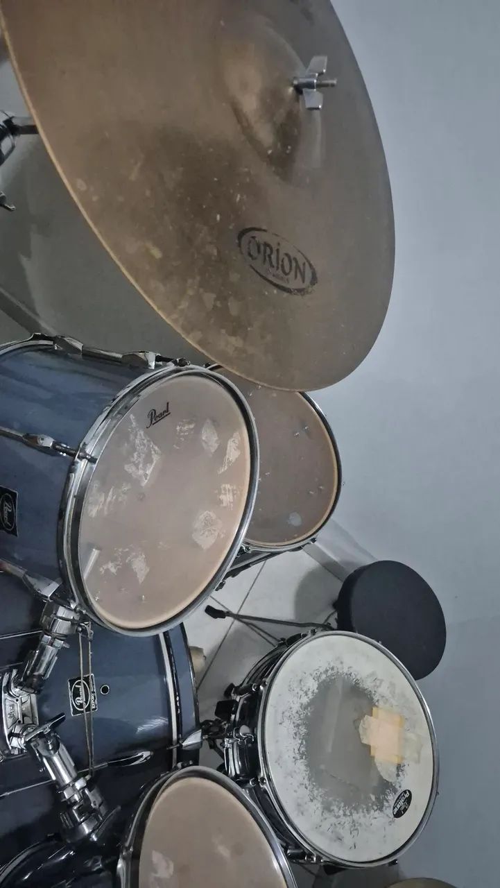 Bateria Pearl Export Series Azul - Foto 3