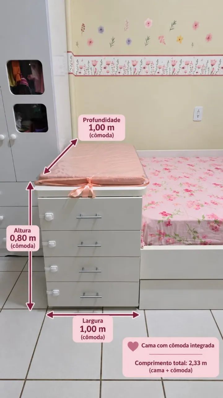 BiCama com Cômoda integrada - Foto 2