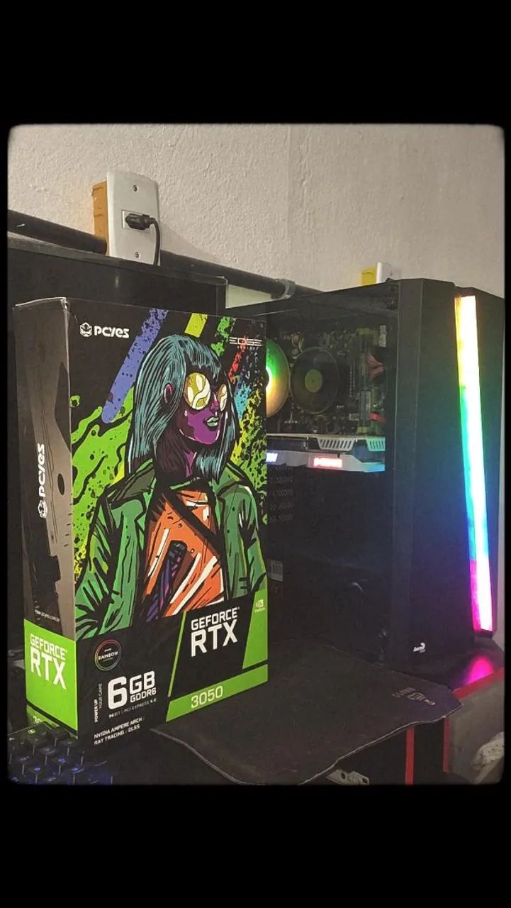 Pc Gamer i7 SSD 480GB + Nvidia GE force Rtx 3050 6GB! TV 32 polegadas! - Foto 3