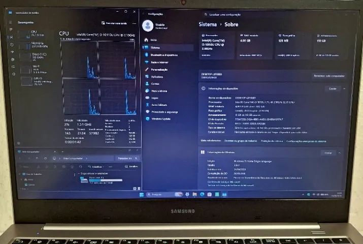 Vendo Notebook Samsung Core i3 10ª Geração com Ssd - Funcionando perfeitamente! - Foto 5