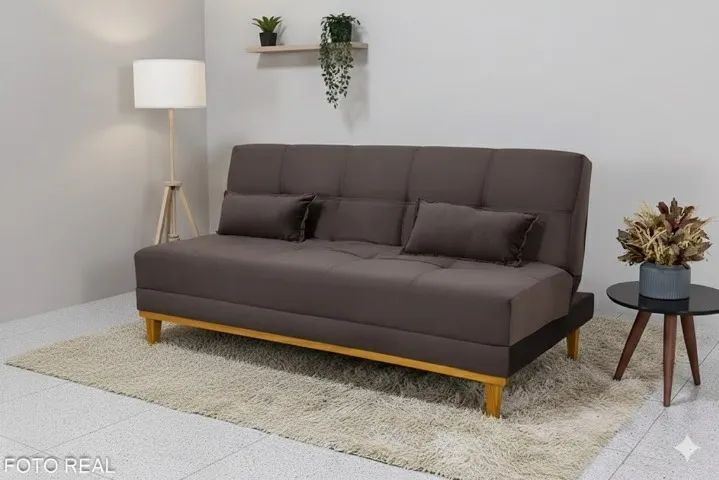 Sofá cama ambience marrom 