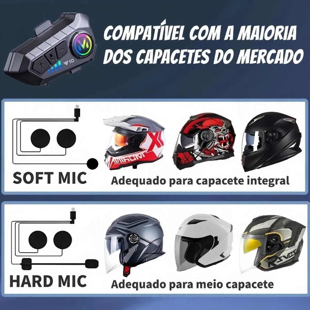 Fone p/ Capacete C/ Microfone - Foto 4
