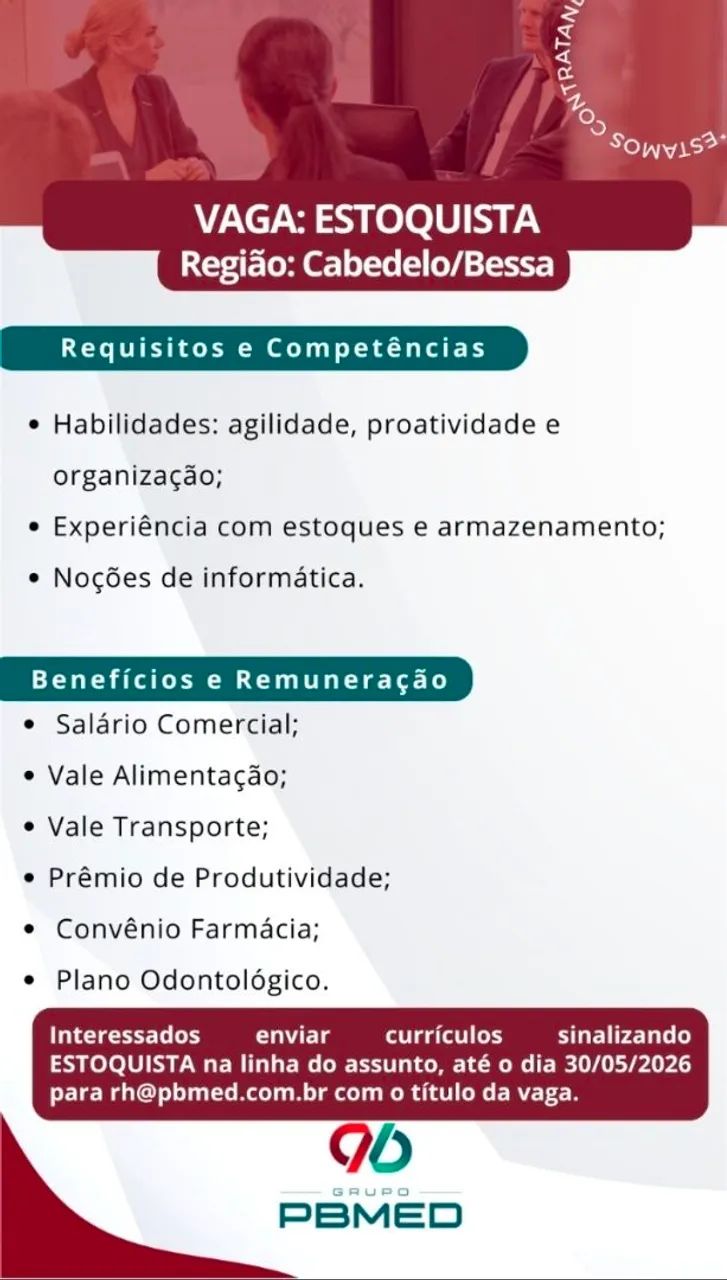 Vagas para estoquista
