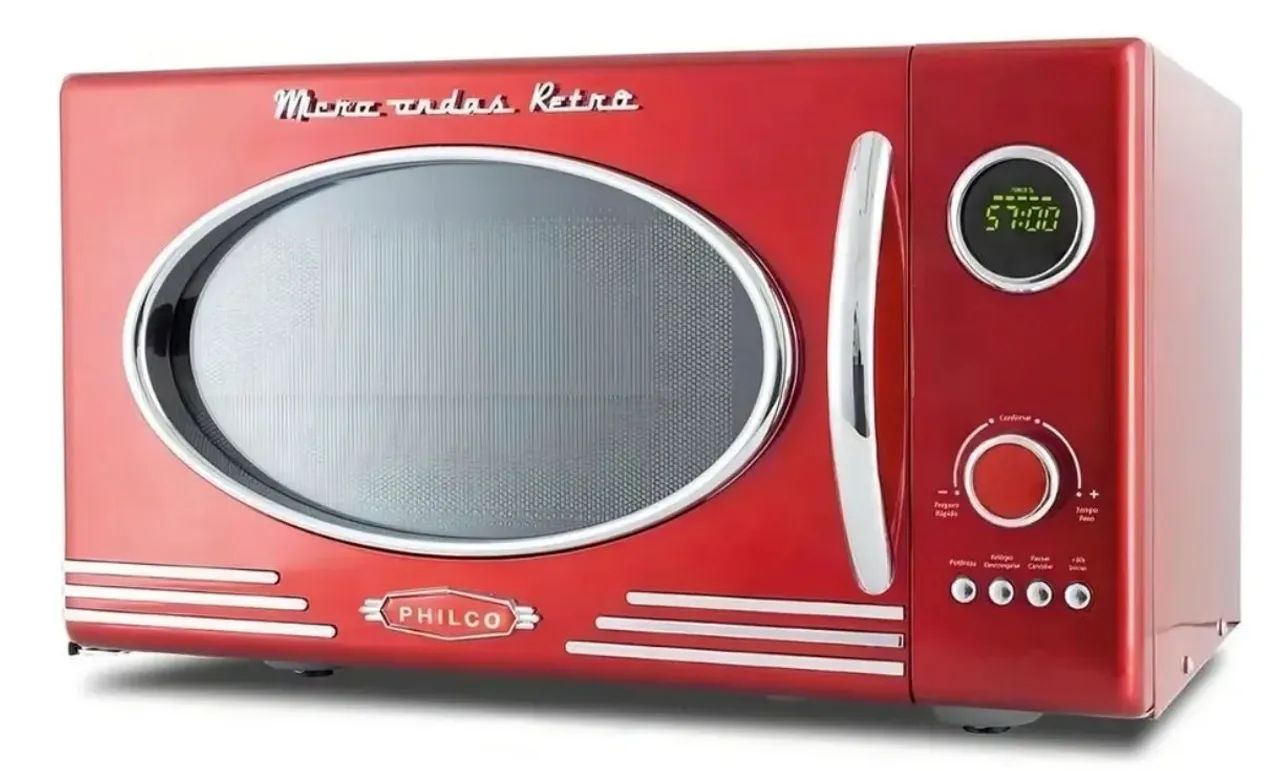 Micro Ondas Philco Retro Vermelho 28L  - Foto 3