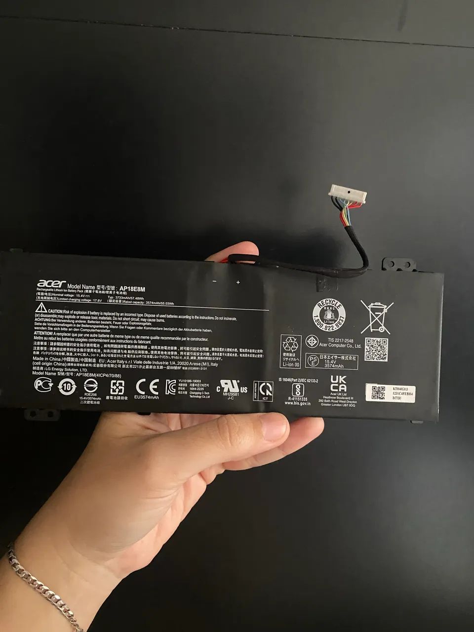 Bateria Original Acer Nitro 5 AP18E8M - Excelente Estado - Foto 2