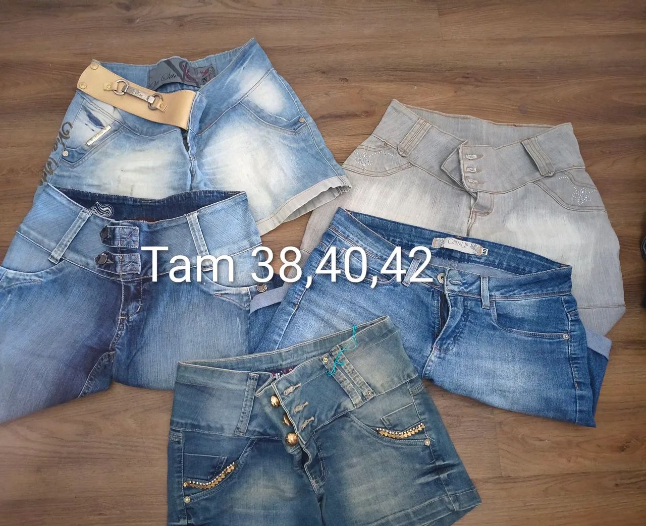Kit lote short e bermudas jeans vários tamanhos  - Foto 2