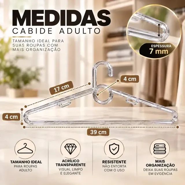 Cabide acrilicos , em prefeito estado - Foto 4