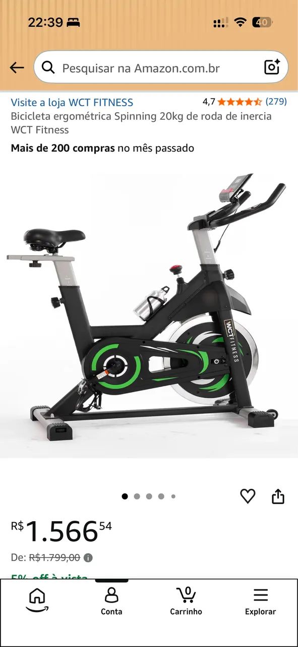 Bicicleta WTC Ergométrica 20kg