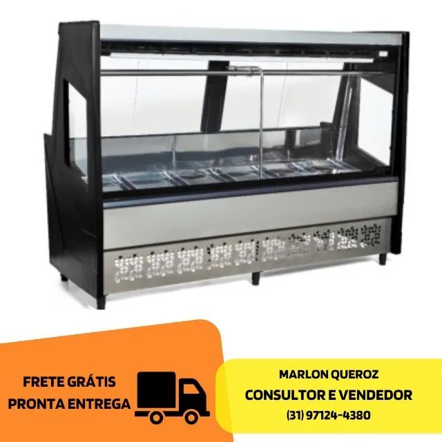 Balcão de Açougue 2M Preto Polar