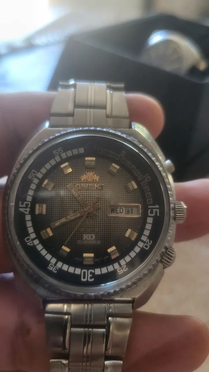 Relógio oriente automático King Diver anos 70 revisado 