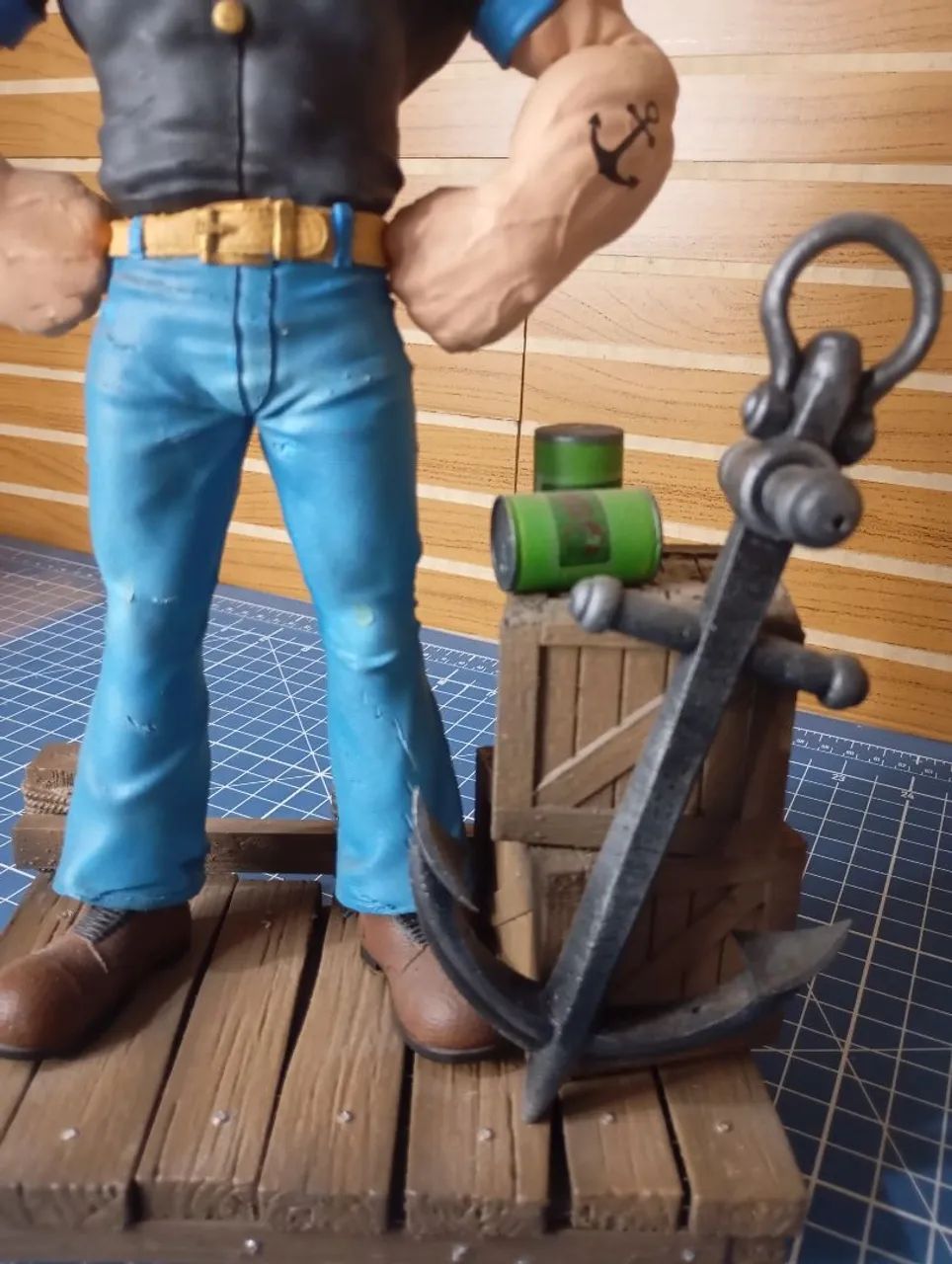 Popeye o marinheiro estatua 3d  - Foto 4